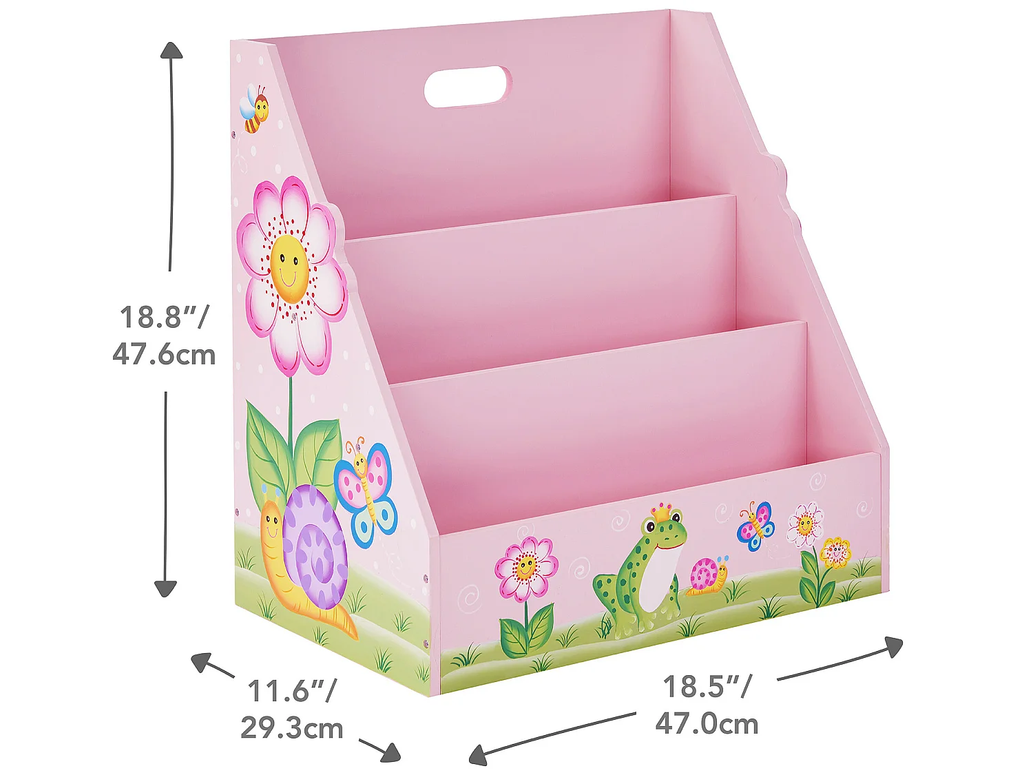 Meuble de rangement livres magazines étagère bibliothèque enfant fille