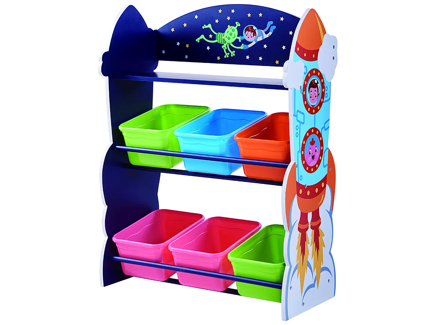 Meuble de rangement en bois à jouets avec bacs enfant Fantasy Fields TD-12695A