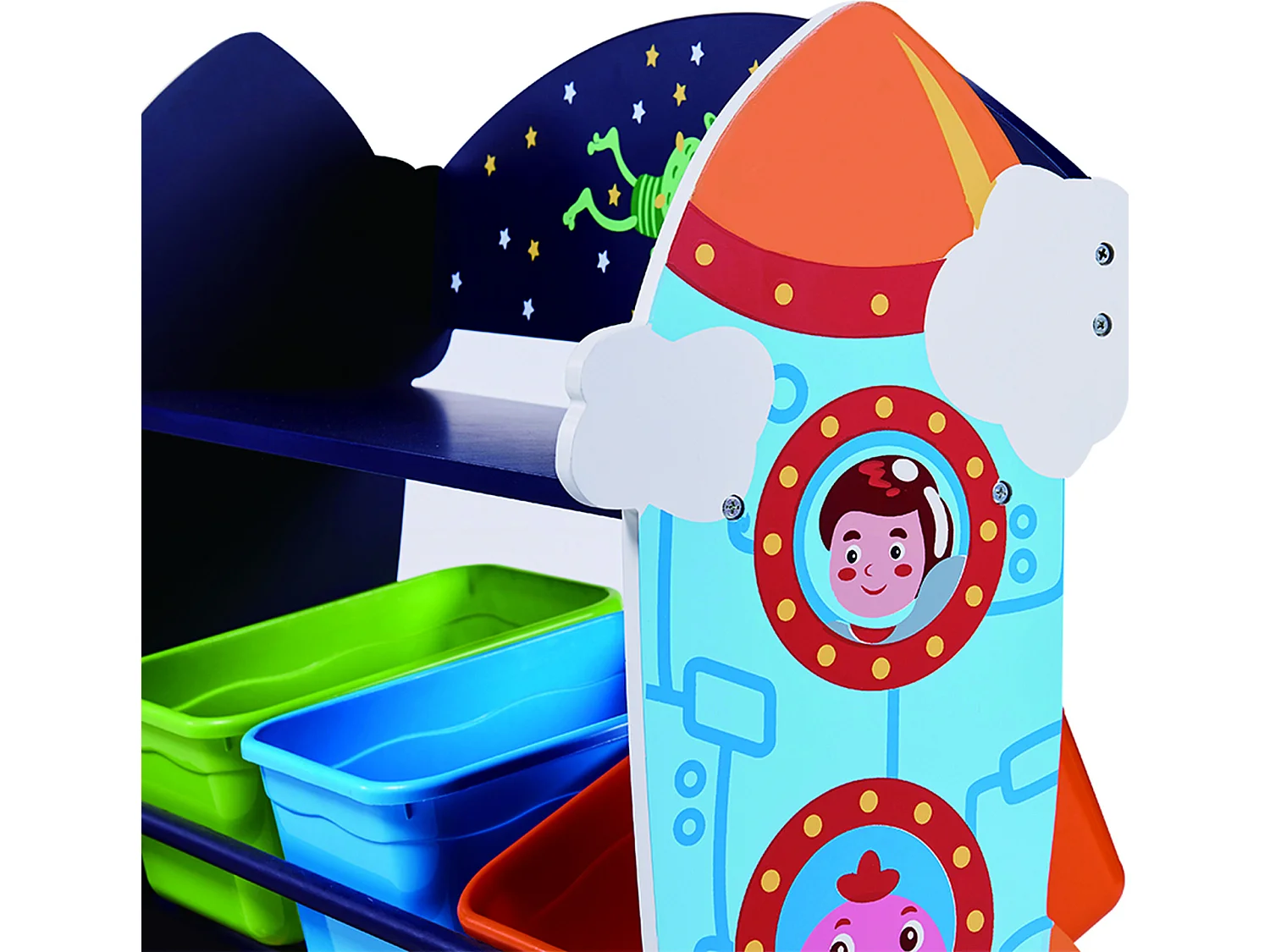 Meuble de rangement en bois à jouets avec bacs enfant Fantasy Fields TD-12695A