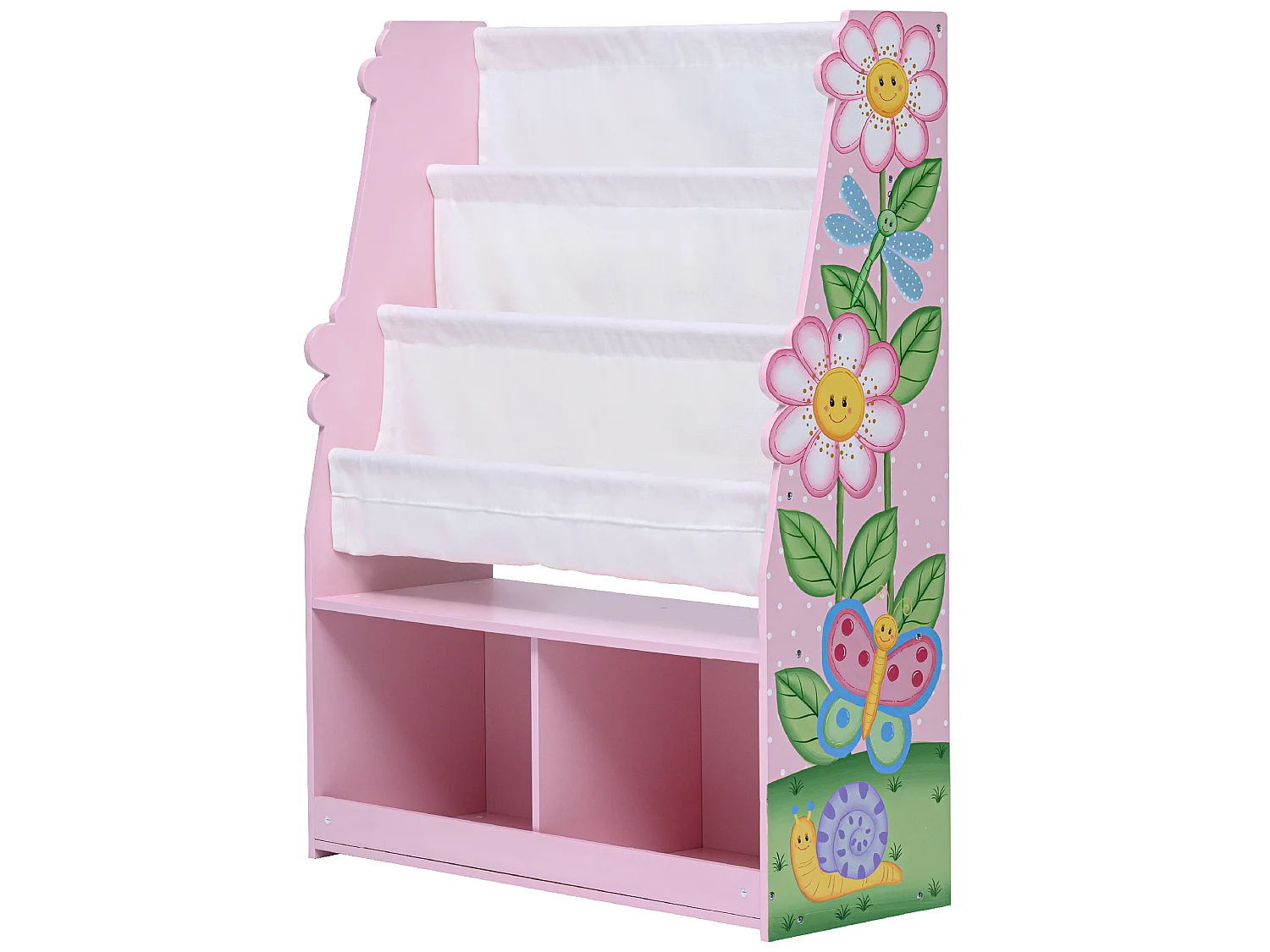 Etagère de rangement enfant fille en Bois Magic Garden rose