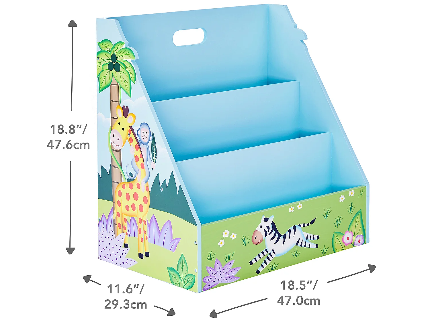Kinder Bücherregall Stabiles Kinderregal Sunny Safari Fantasy Fields TD-13141A