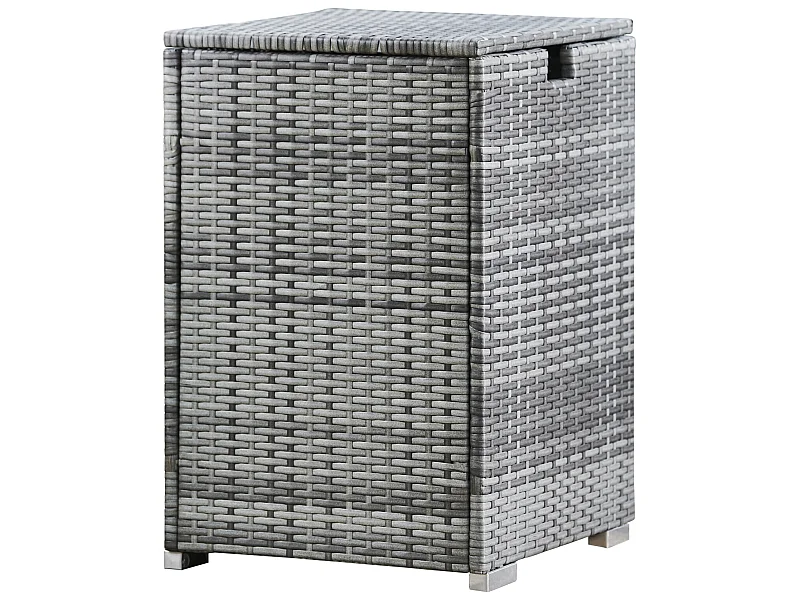 Cofre de botella de gas al efecto de ratán gris de 9 kg