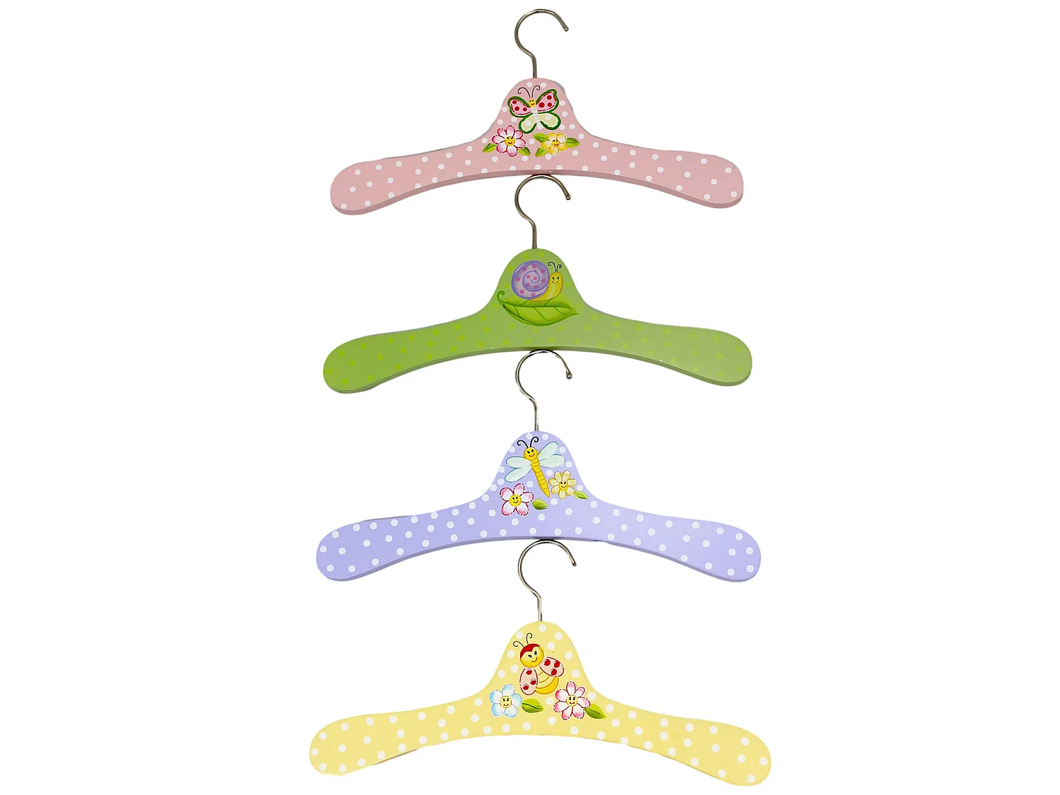 Teamson Kids Houten Garderobe Met 4 Hangers Voor Kinder Kinderslaapkamer Accessoires - Magische Tuin Ontwerp