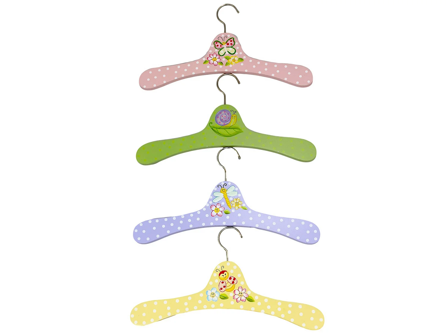 Teamson Kids Houten Garderobe Met 4 Hangers Voor Kinder Kinderslaapkamer Accessoires - Magische Tuin Ontwerp