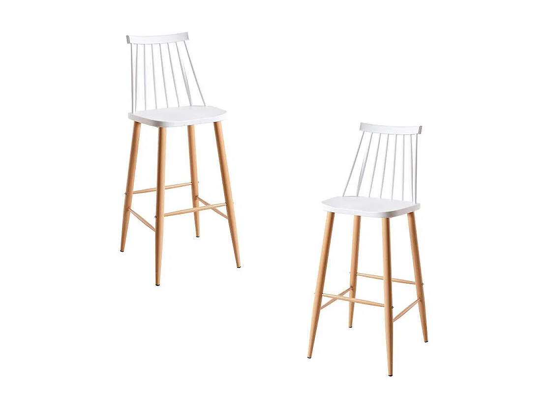 Lote de 2 Taburetes Bik - Blanco