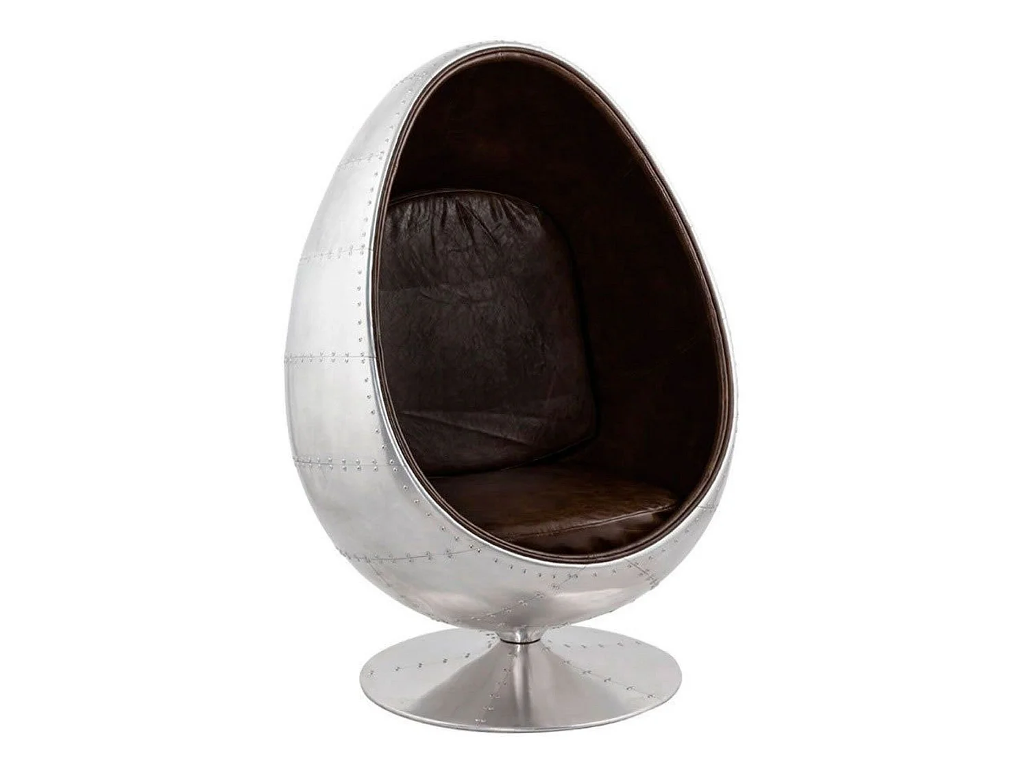 Fauteuil oeuf design uovo alu IIi