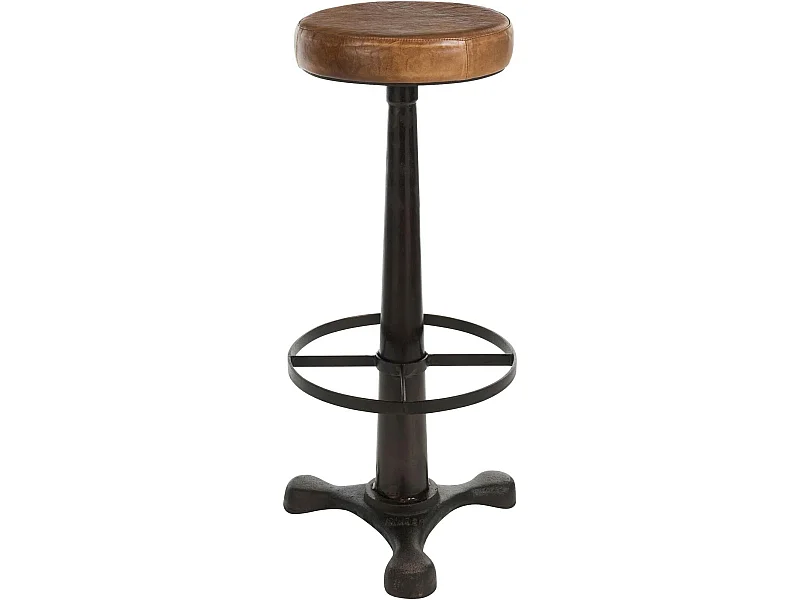 Tabouret cuir metal benanee