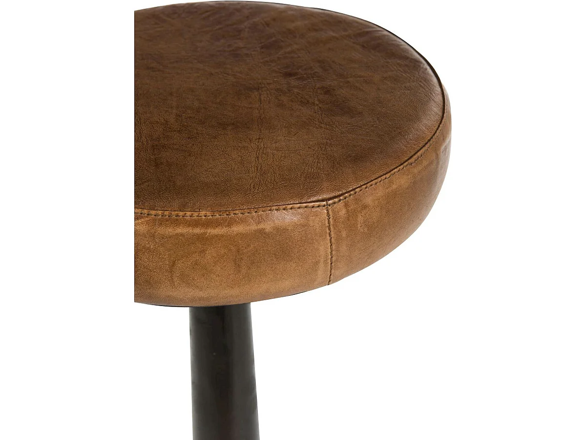 Tabouret cuir metal benanee
