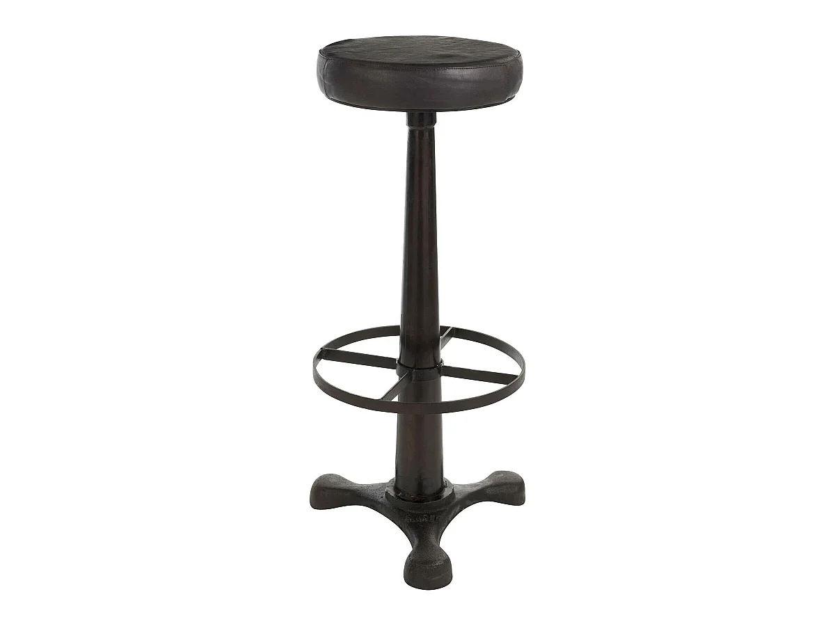 Tabouret cuir metal benambra