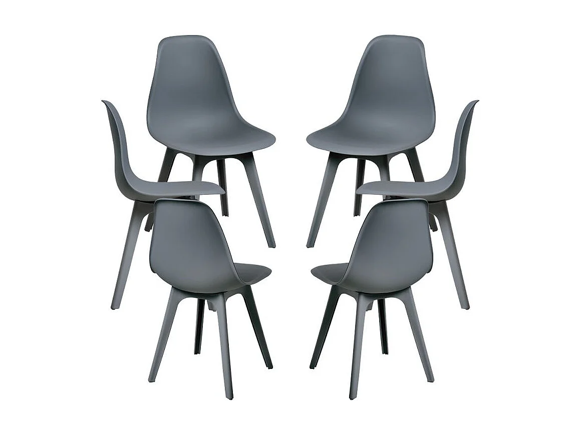 Packs Sillas Comedor - Pack 6 Sillas Kelen Suprym - Gris oscuro