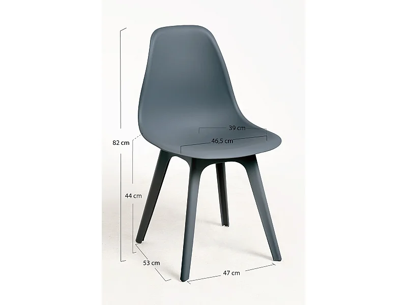 Sillas Comedor - Silla Kelen Suprym - Gris oscuro