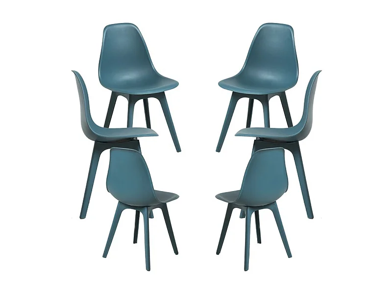 Packs Sillas Comedor - Pack 6 Sillas Kelen Suprym - Azul Petróleo