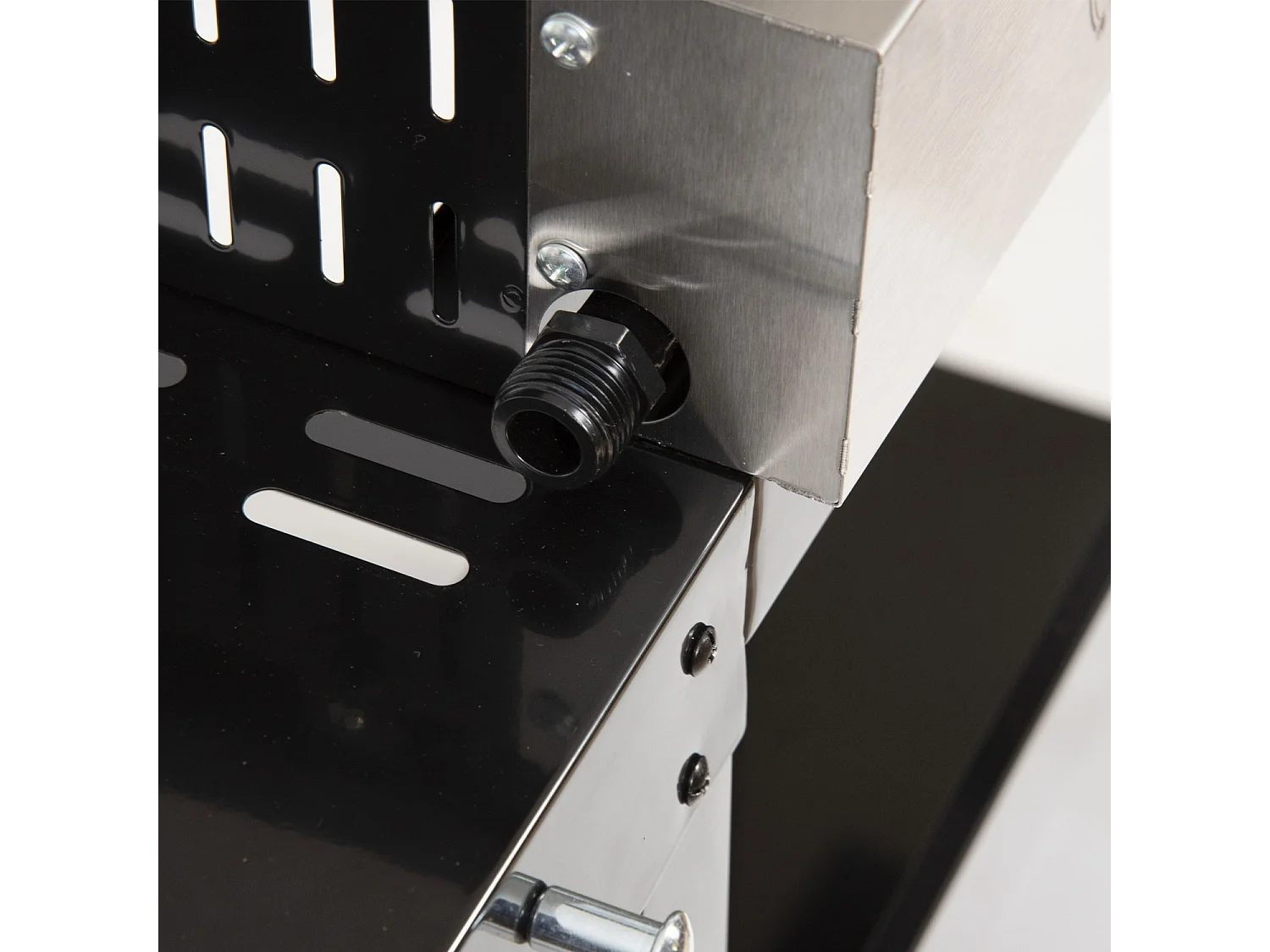 COOKER - Plancha au Gaz 4 brûleurs 8 KW - Chariot à Roulettes - Acier émaillé - Brûleurs Acier Inoxydable