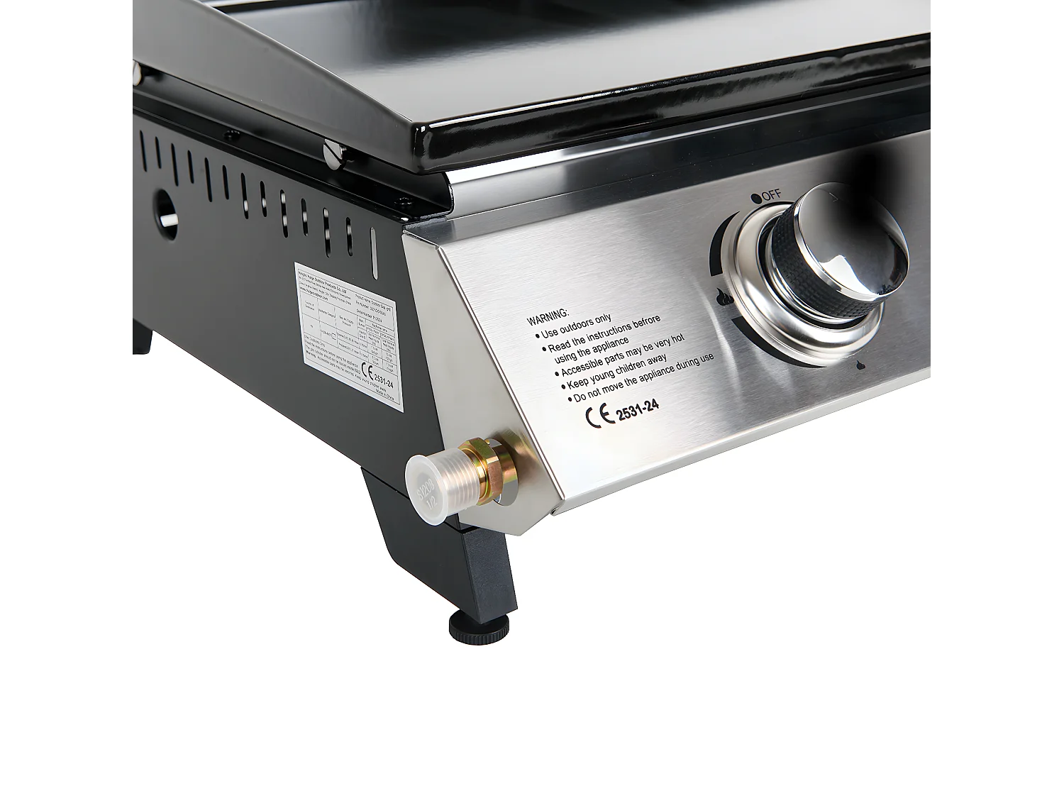 COOKER - Plancha au Gaz II - Acier émaillé laminé à froid - Brûleurs acier inoxydable - Cuisson homogène et savoureuse - 3 Brûleurs 7,5 KW