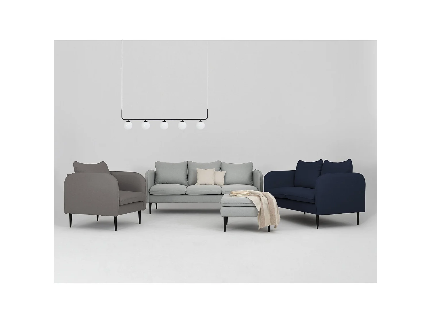 Canapé 2 places posh black