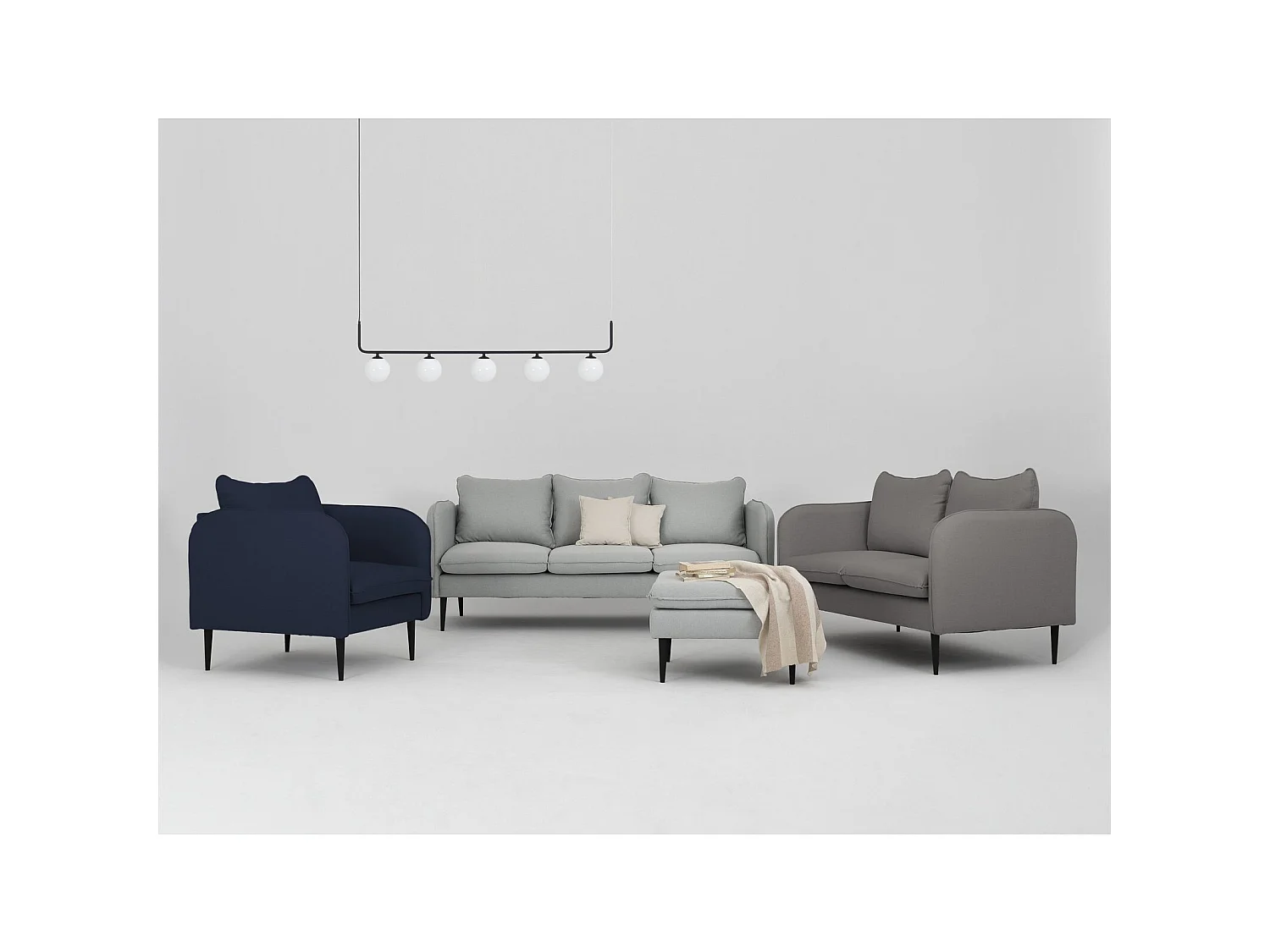 Canapé 2 places posh black