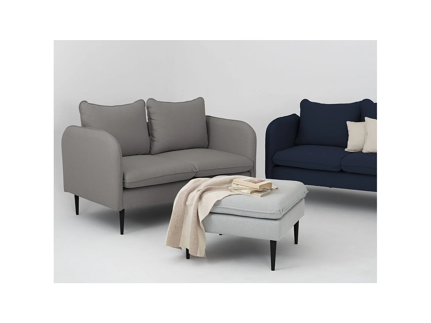 Canapé 2 places posh black