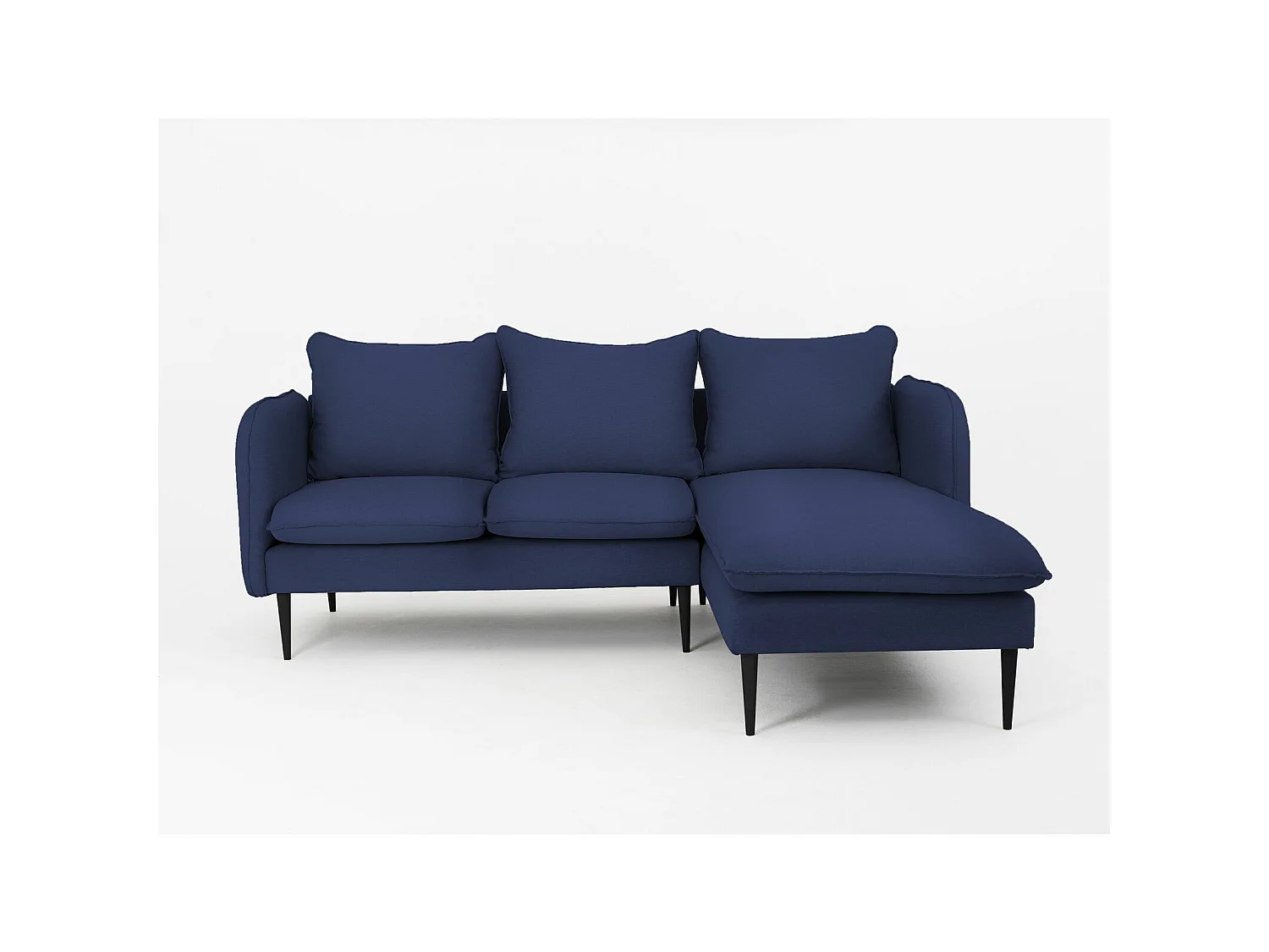 Canapé d'angle 3 places posh black