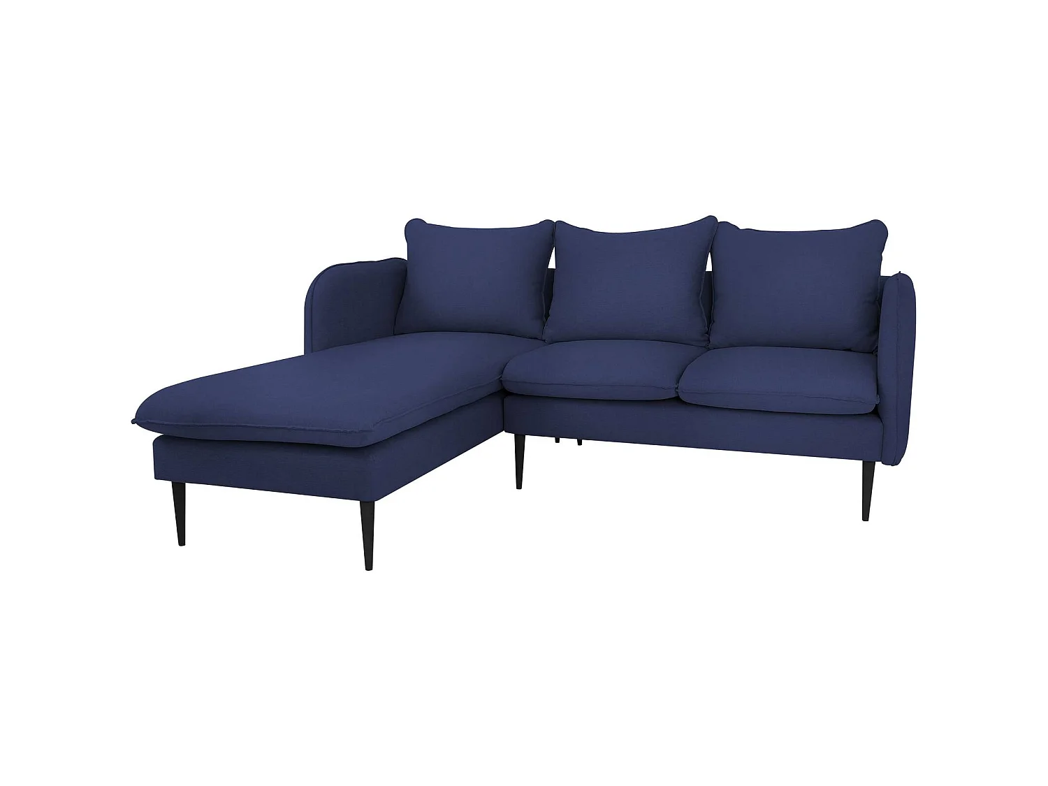 Canapé d'angle 3 places posh black