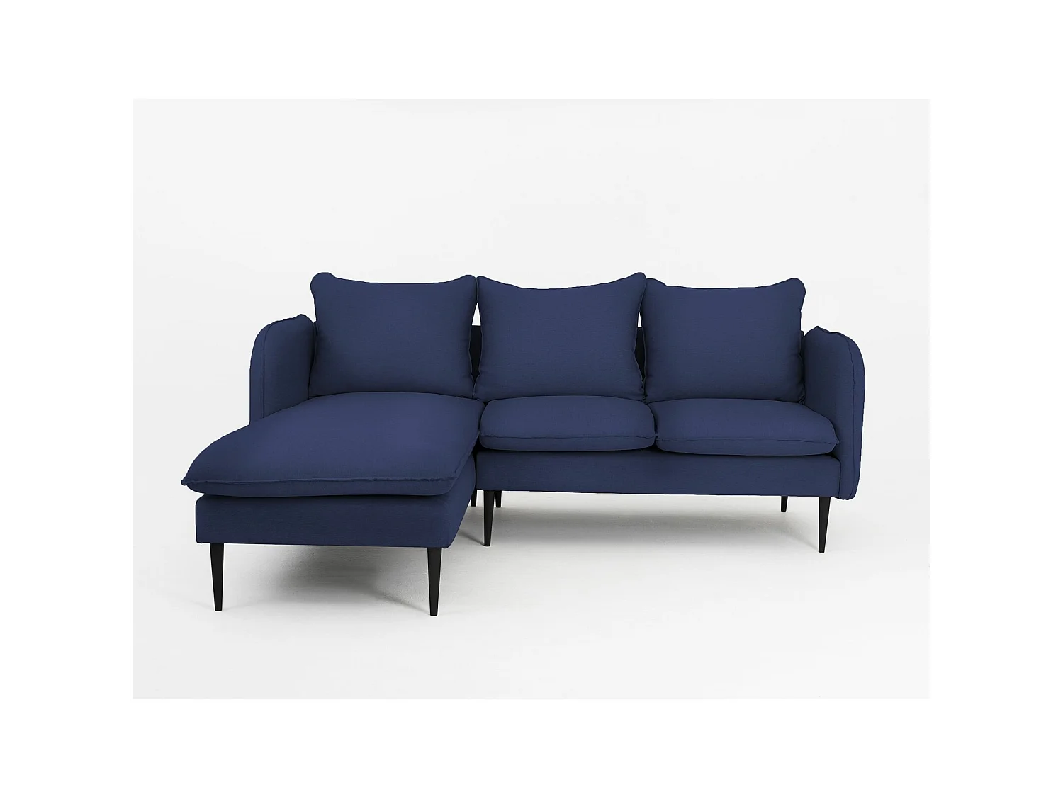 Canapé d'angle 3 places posh black