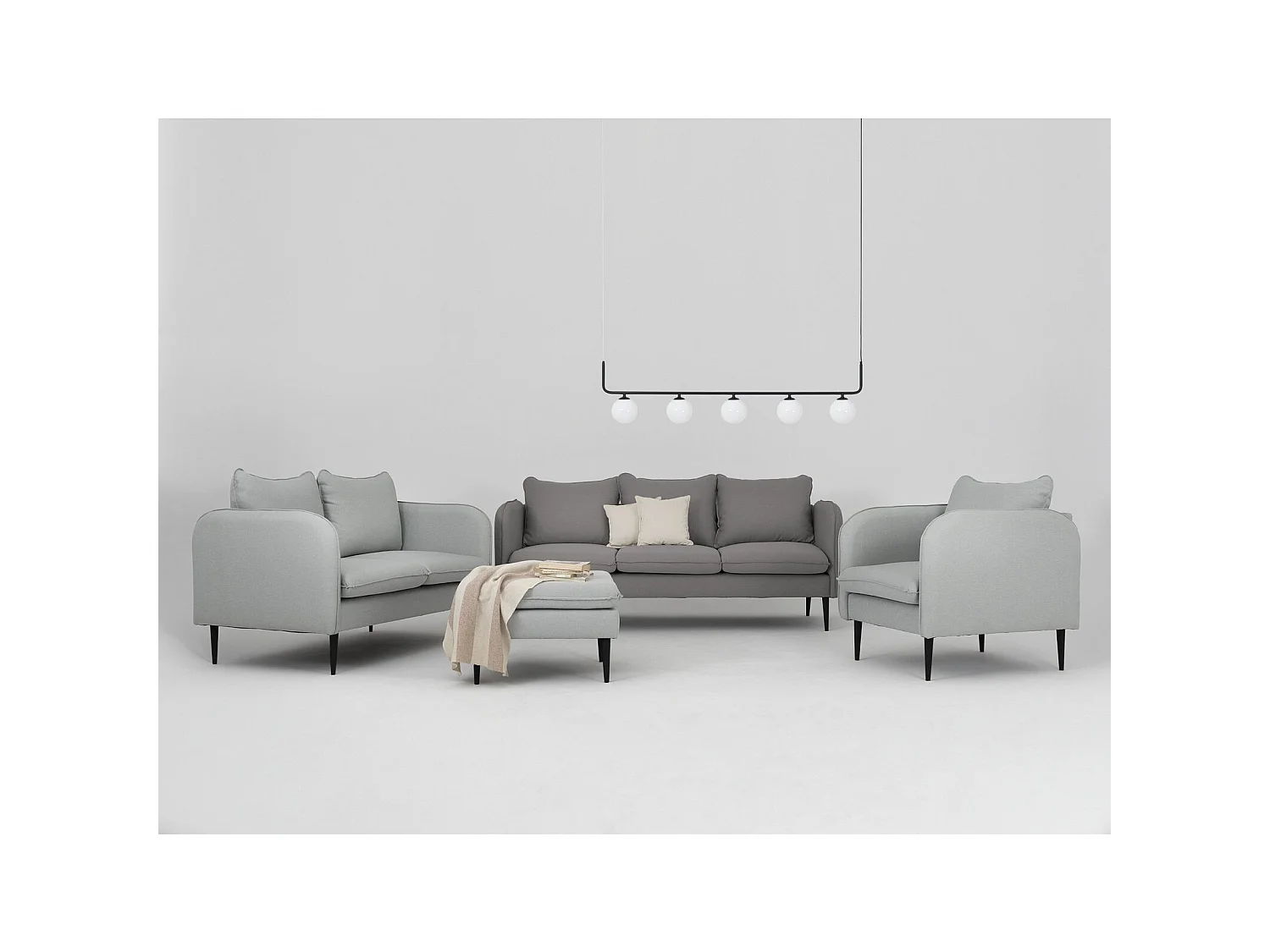 Canapé 3 places posh black