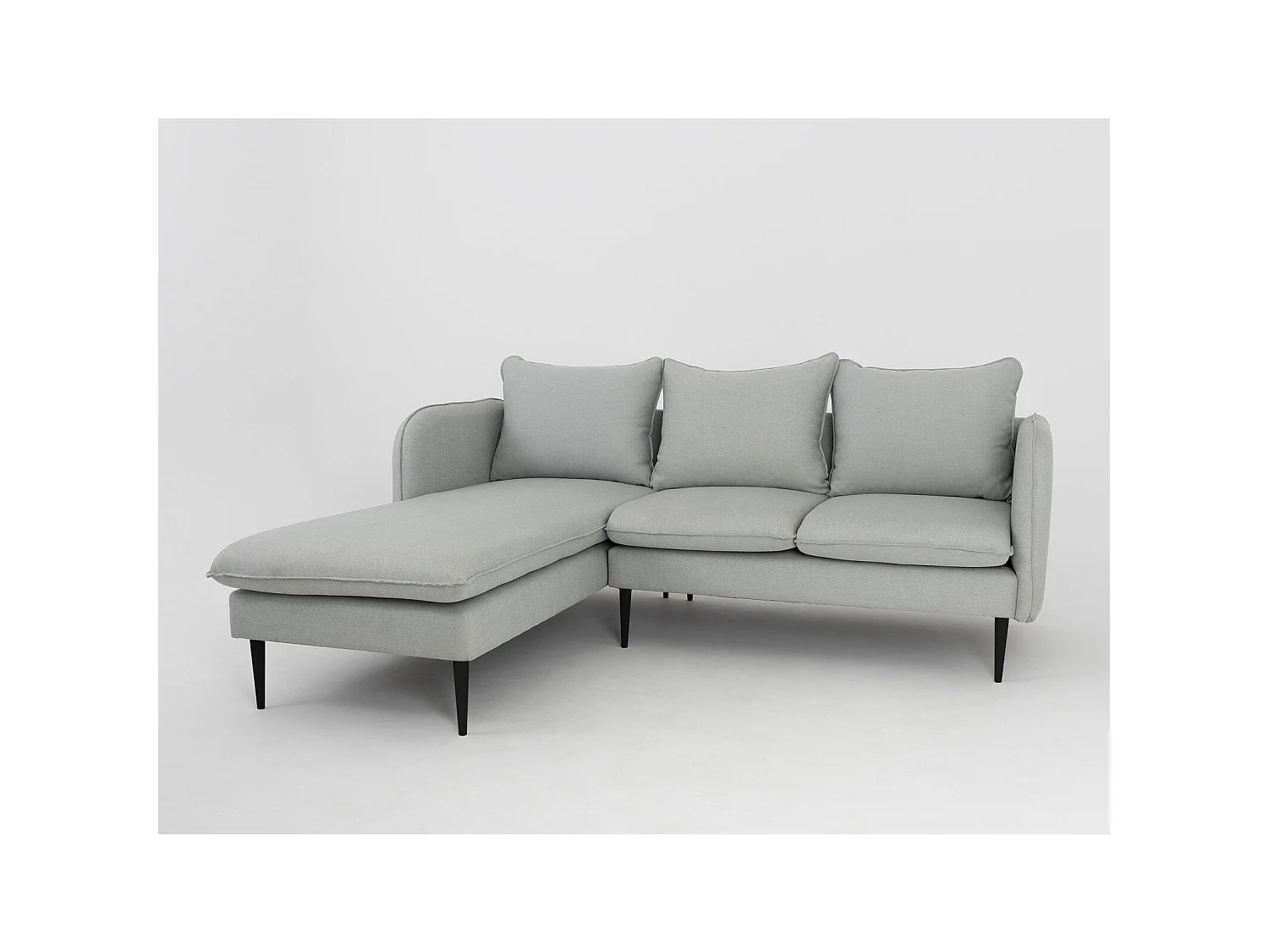 Canapé d'angle 3 places posh black