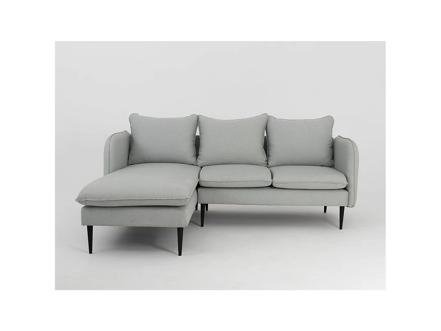 Canapé d'angle 3 places posh black