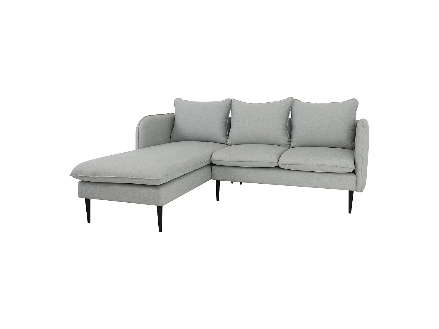 Canapé d'angle 3 places posh black