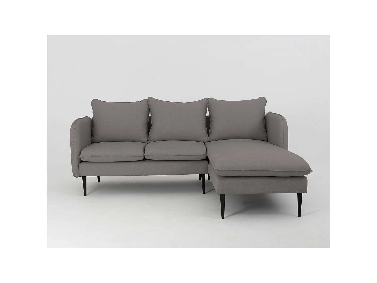 Canapé d'angle 3 places posh black