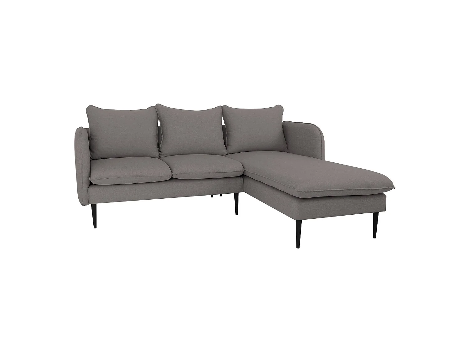 Canapé d'angle 3 places posh black