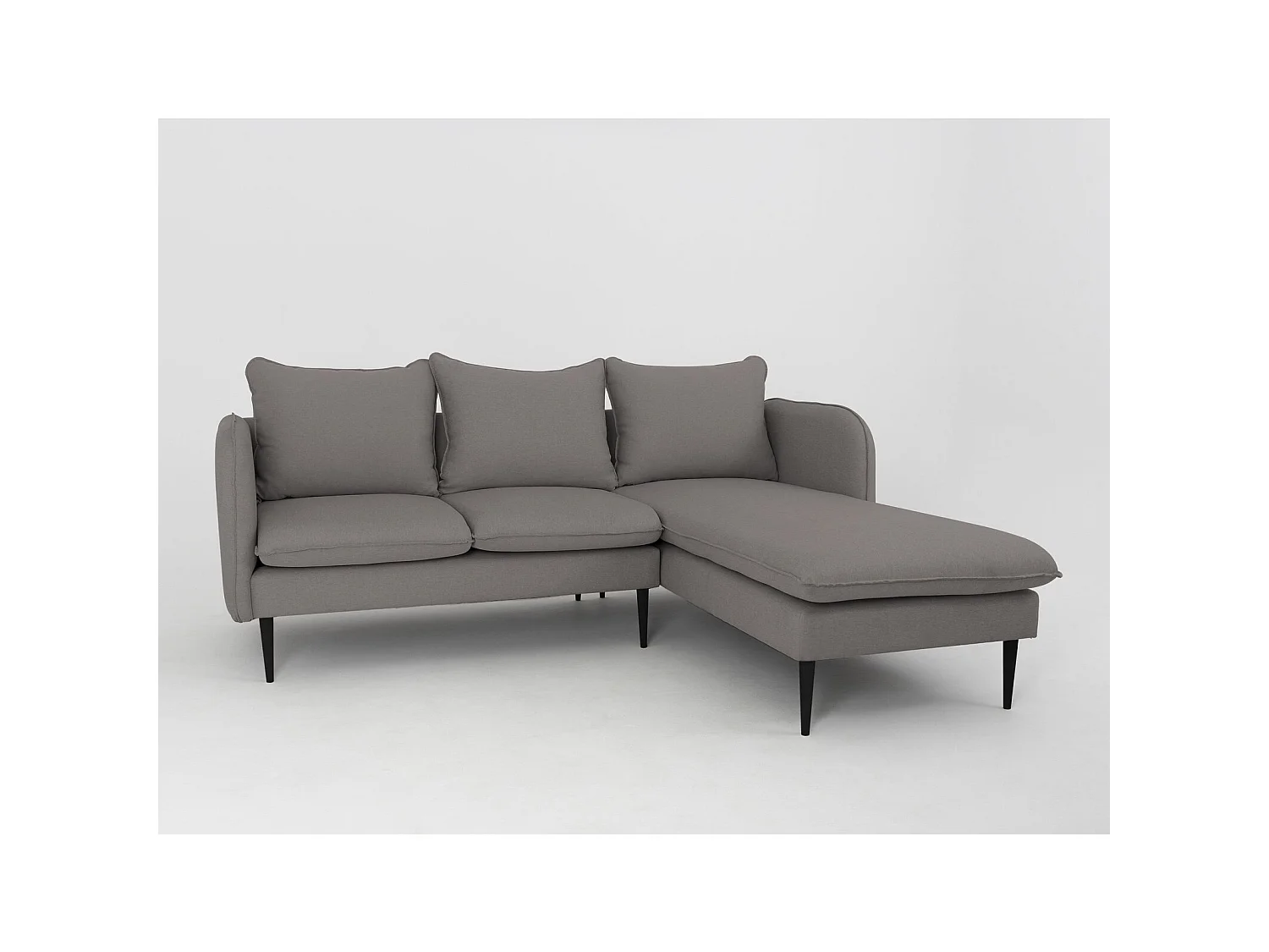 Canapé d'angle 3 places posh black