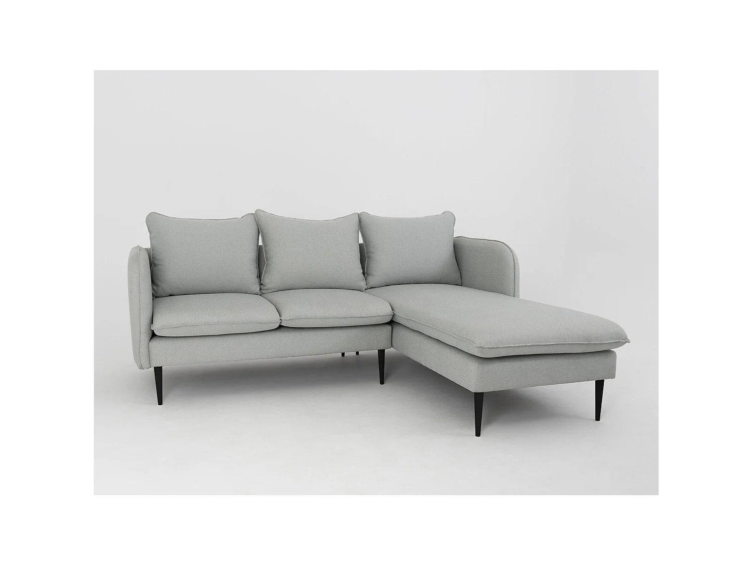 Canapé d'angle 3 places posh black