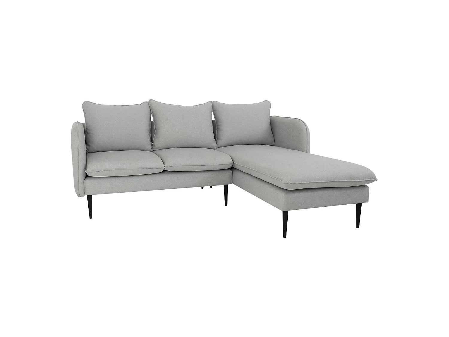 Canapé d'angle 3 places posh black