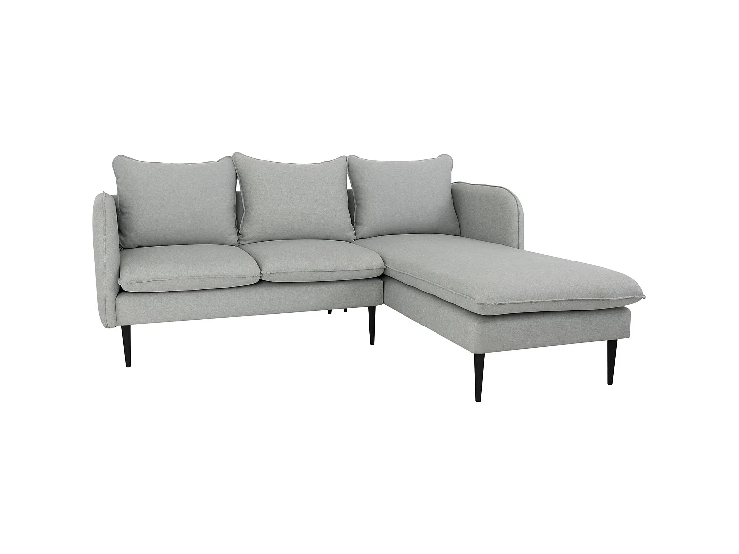 Canapé d'angle 3 places posh black