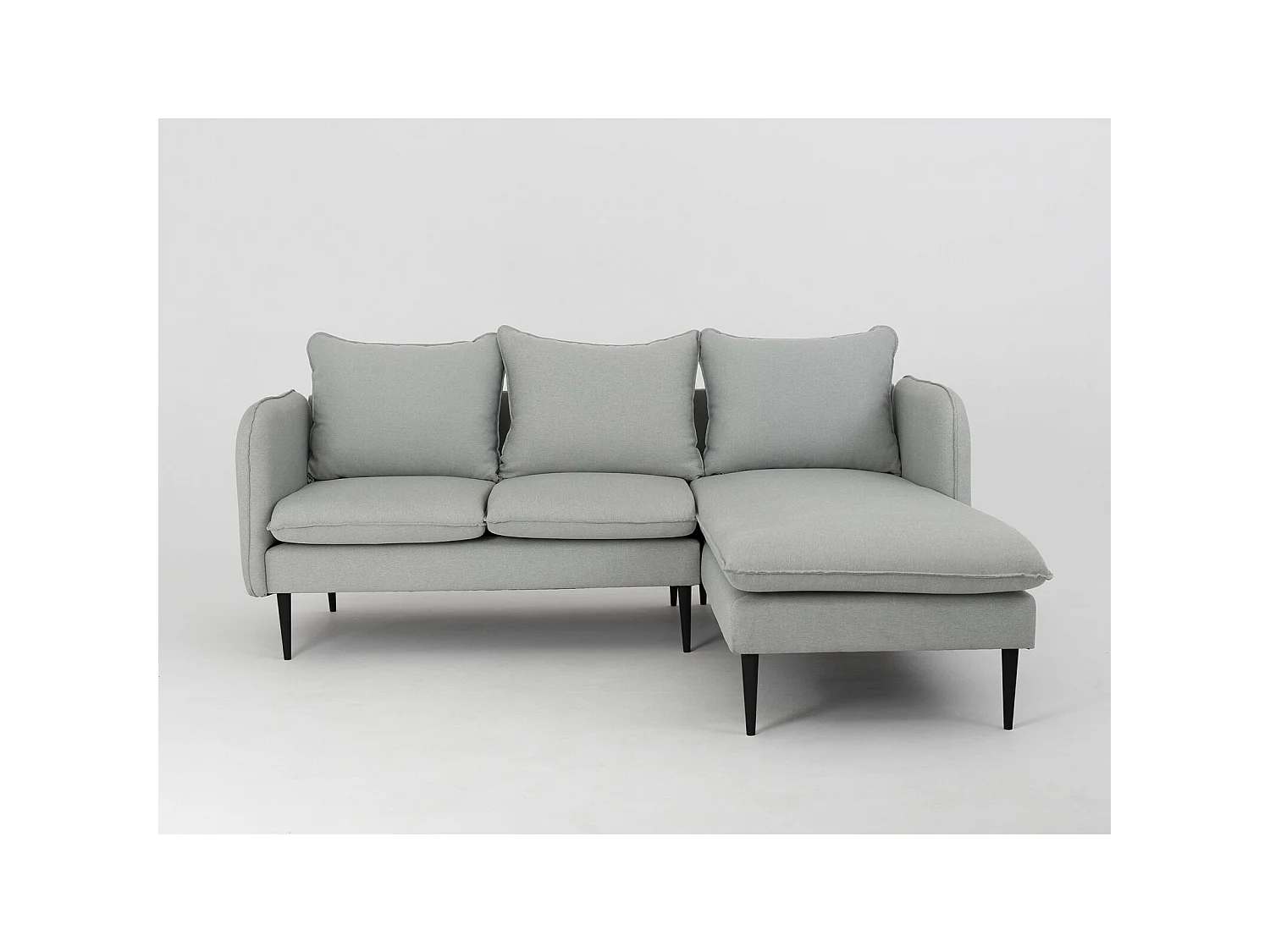 Canapé d'angle 3 places posh black