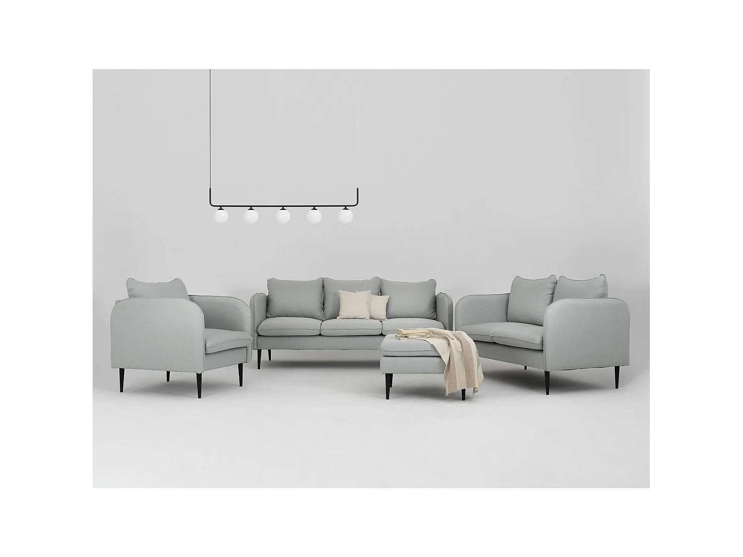 Canapé 2 places posh black