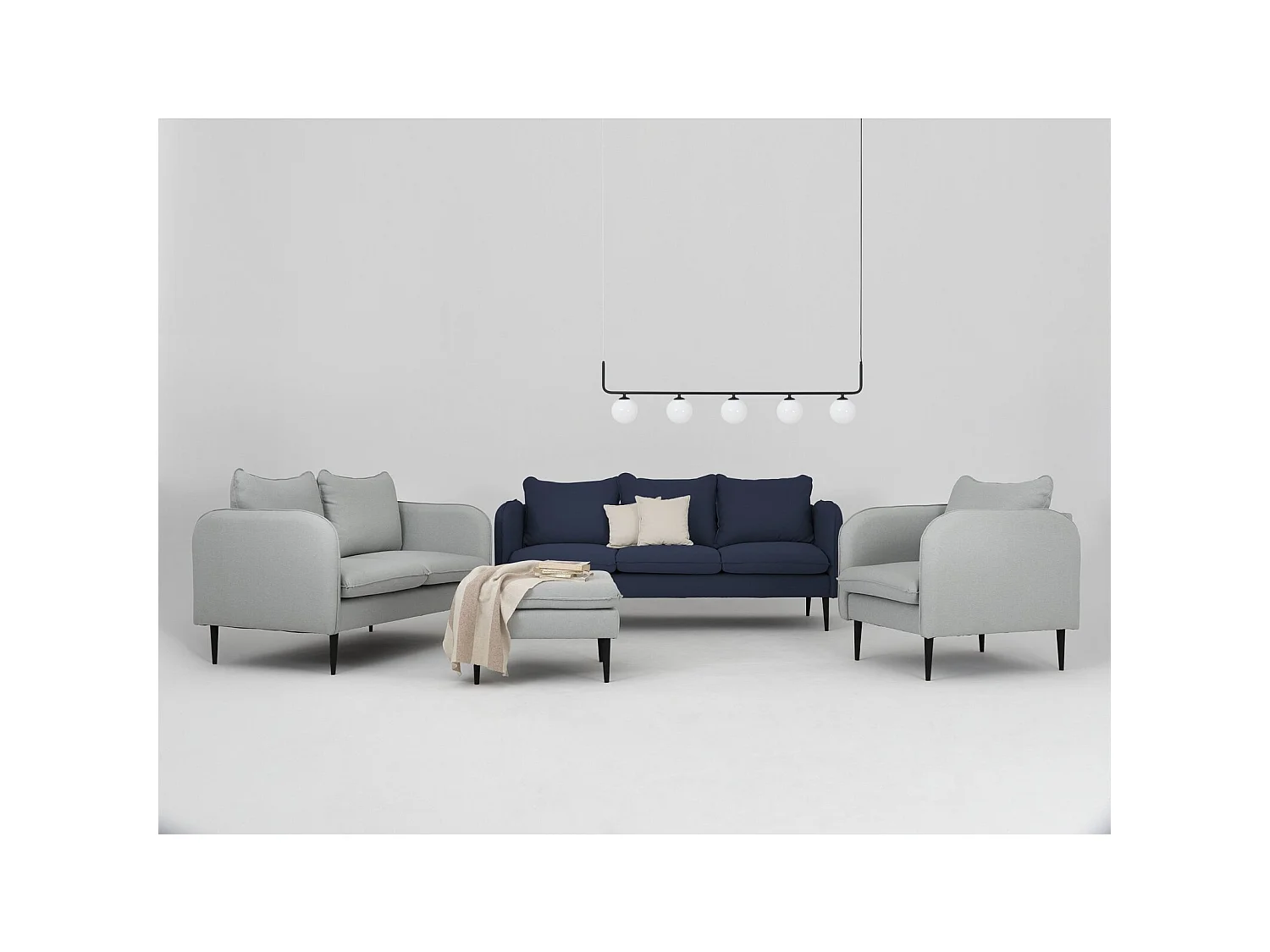 Canapé 3 places posh black