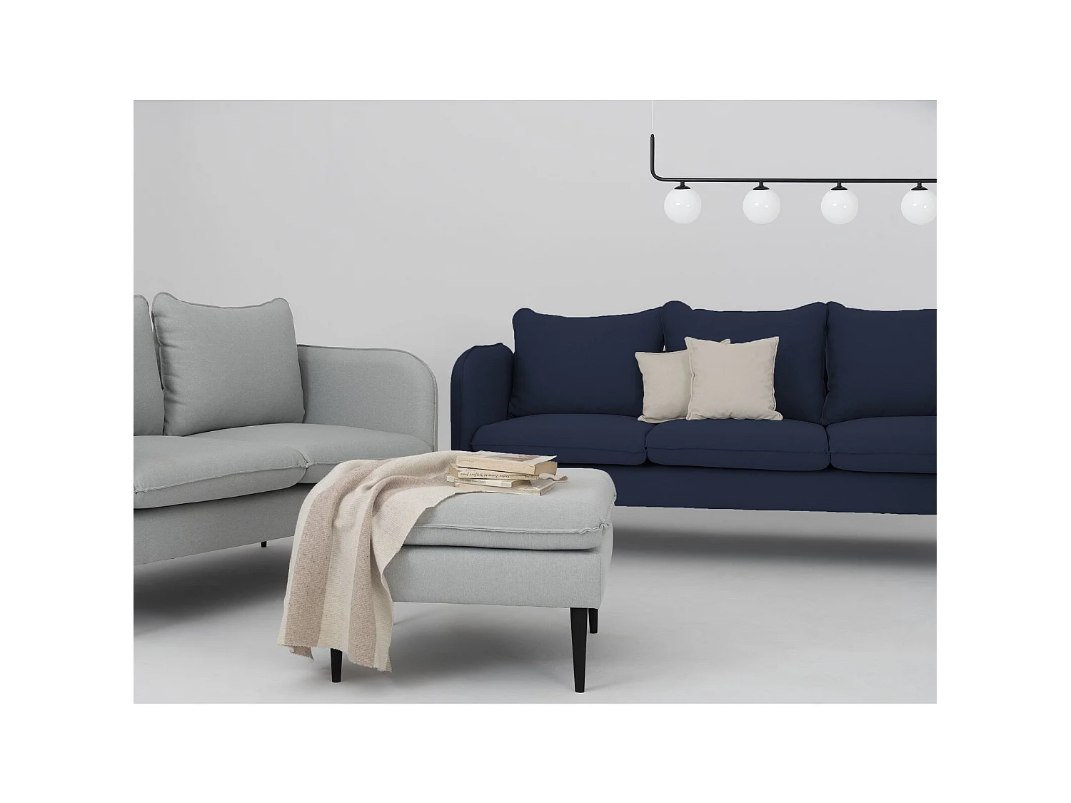 Canapé 3 places posh black