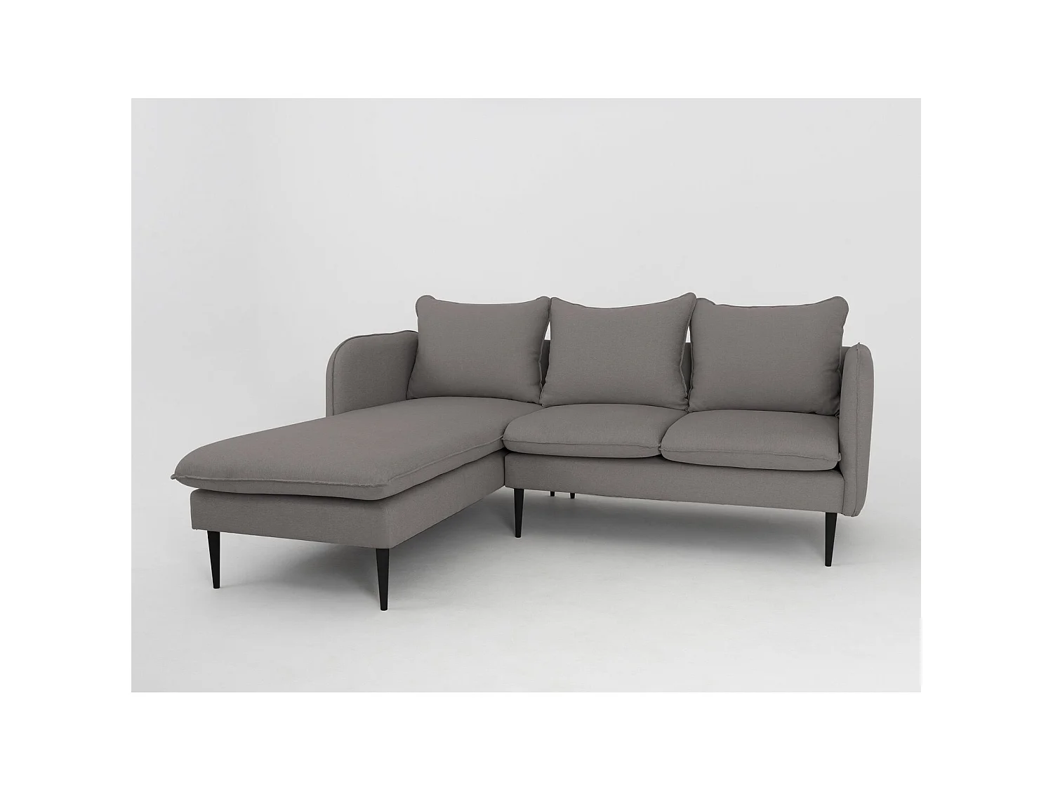 Canapé d'angle 3 places posh black