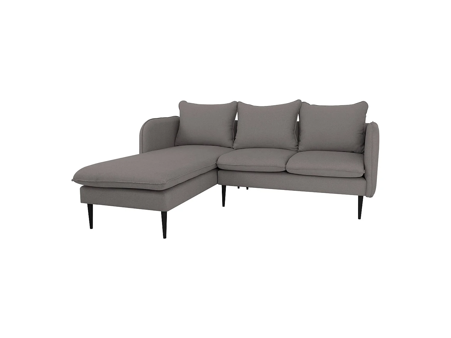 Canapé d'angle 3 places posh black