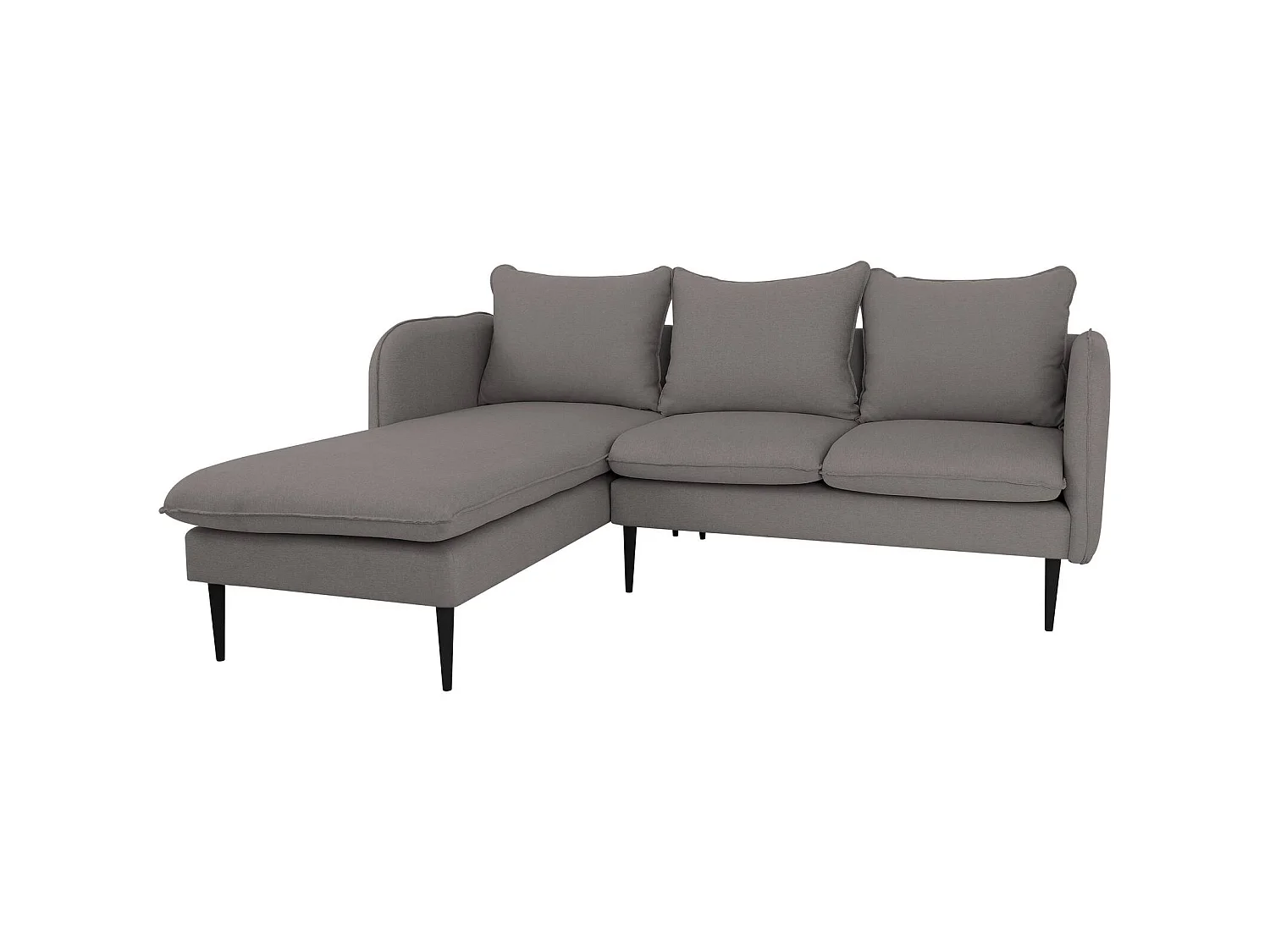 Canapé d'angle 3 places posh black