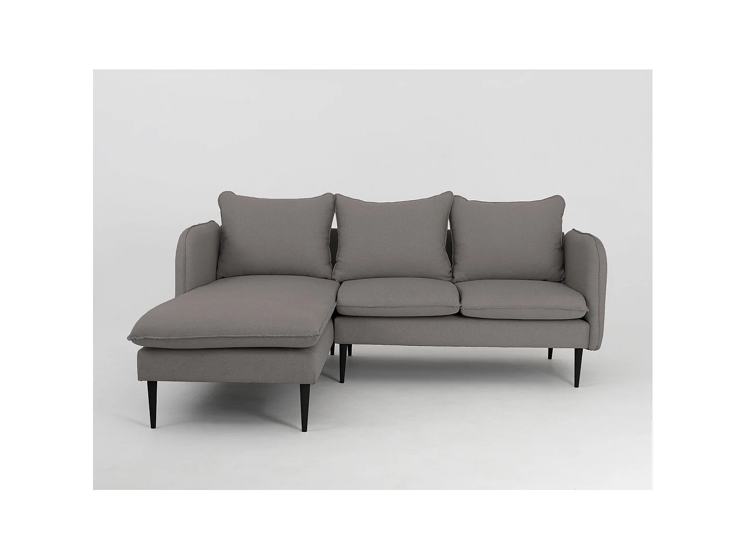 Canapé d'angle 3 places posh black