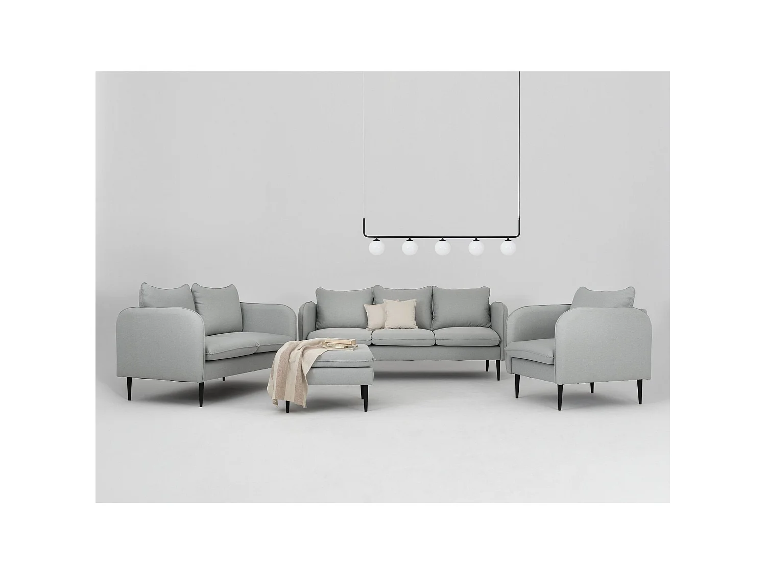 Canapé 3 places posh black