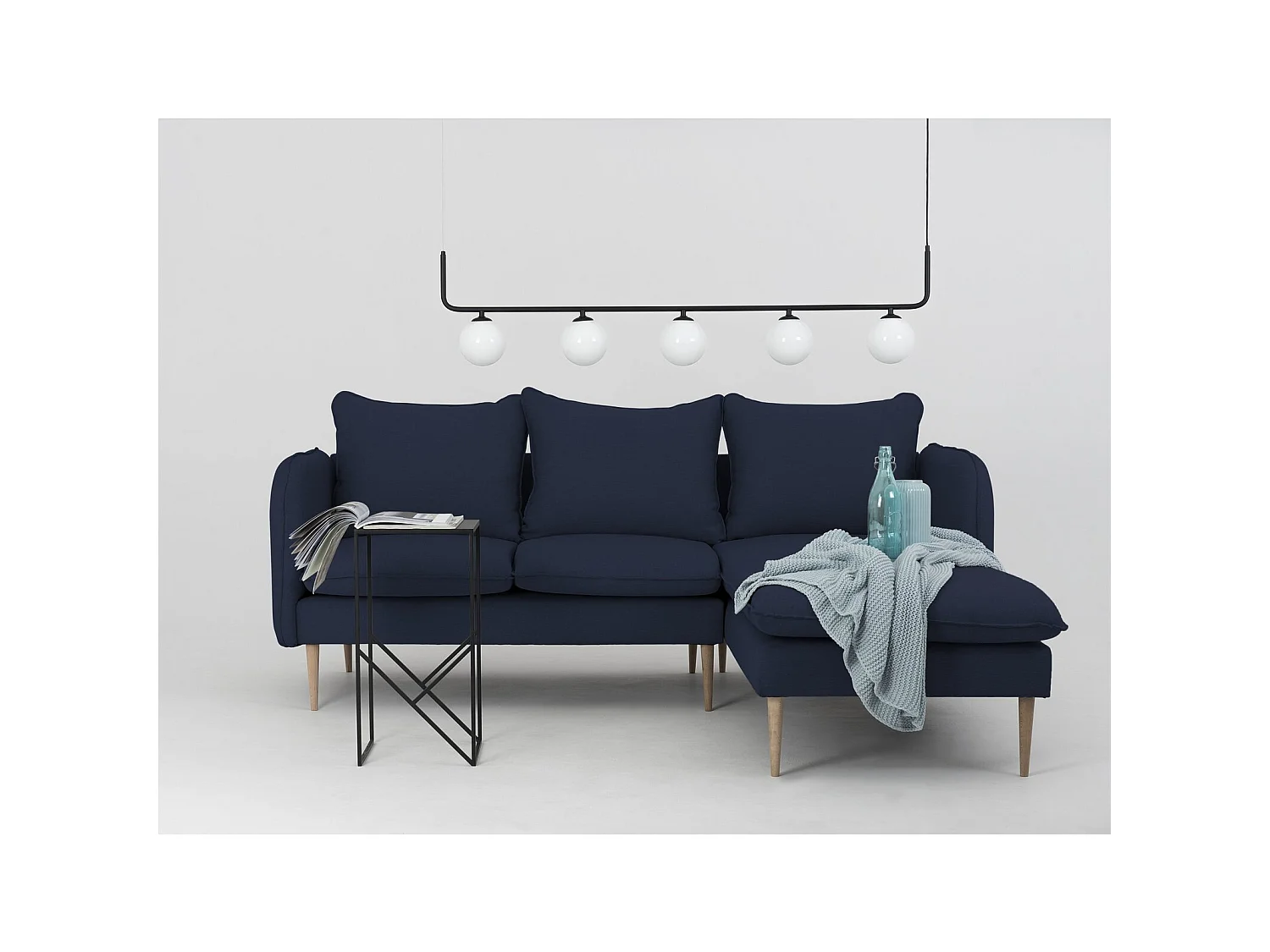 Canapé d'angle 3 places posh