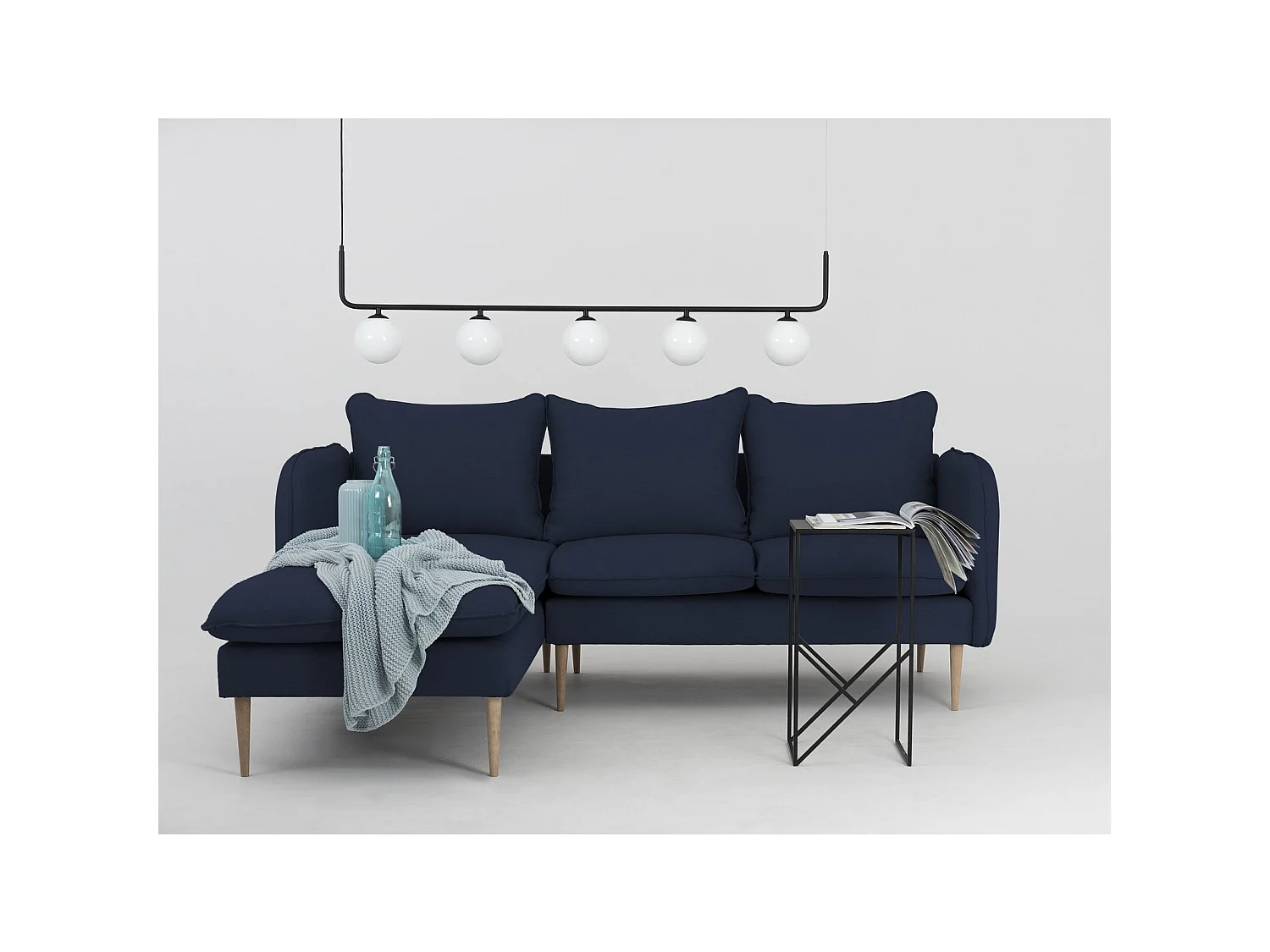 Canapé d'angle 3 places posh