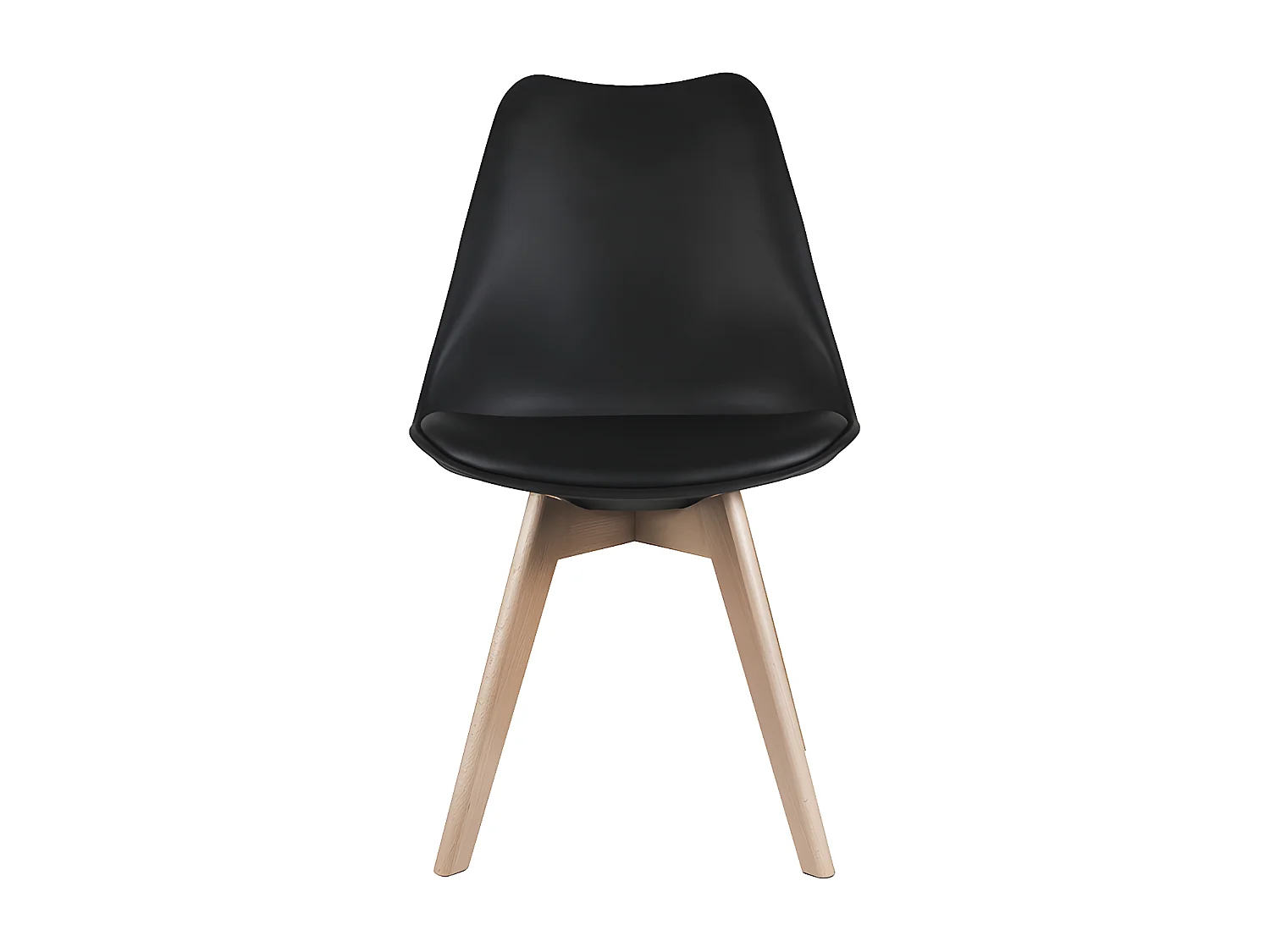 Stuhl 2er-Set - Polypropylen & Buche - Schwarz - JODY