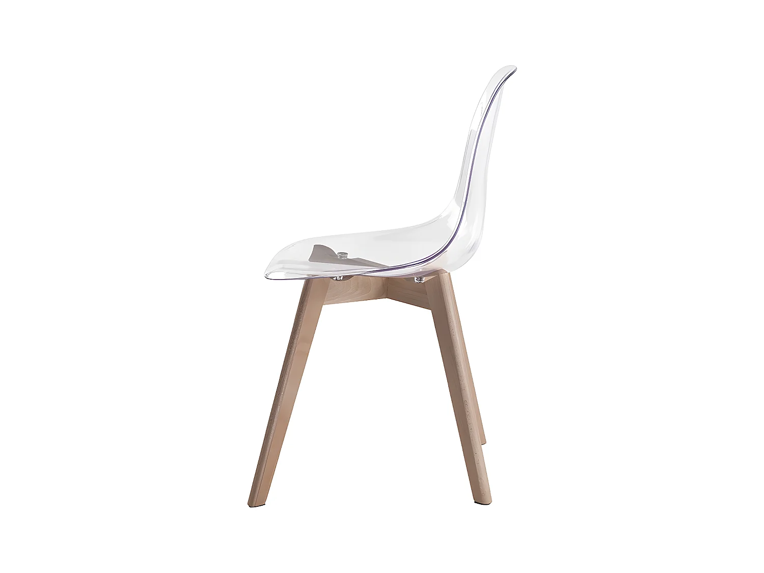 Set van 2 stoelen AUDRA - Polycarbonaat en beuk - Transparant