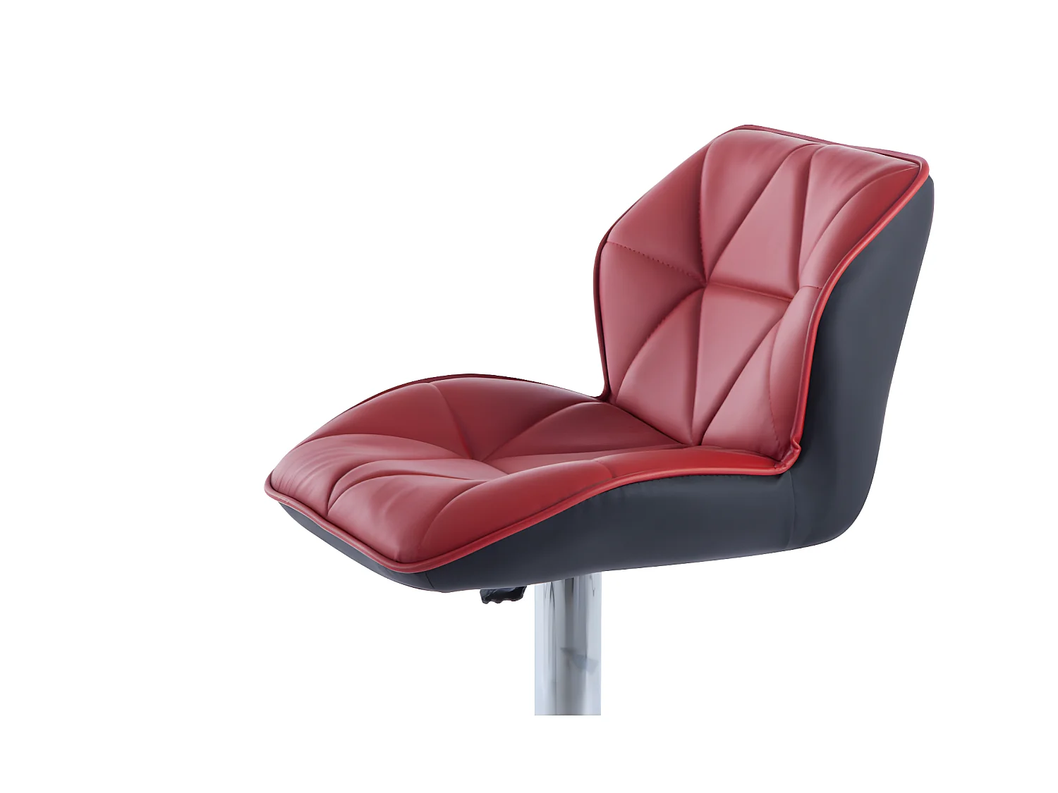 Barhocker 2er-Set höhenverstellbar - Kunstleder - Rot - CALVIN