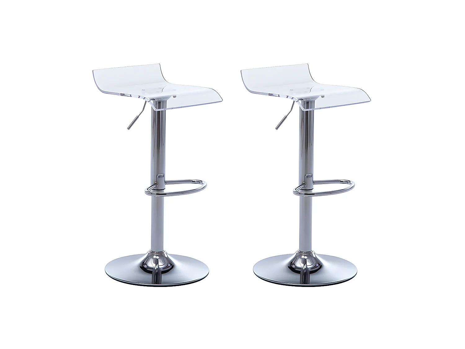 Sett med 2 OLIVER-barkrakker - Akryl - Transparent