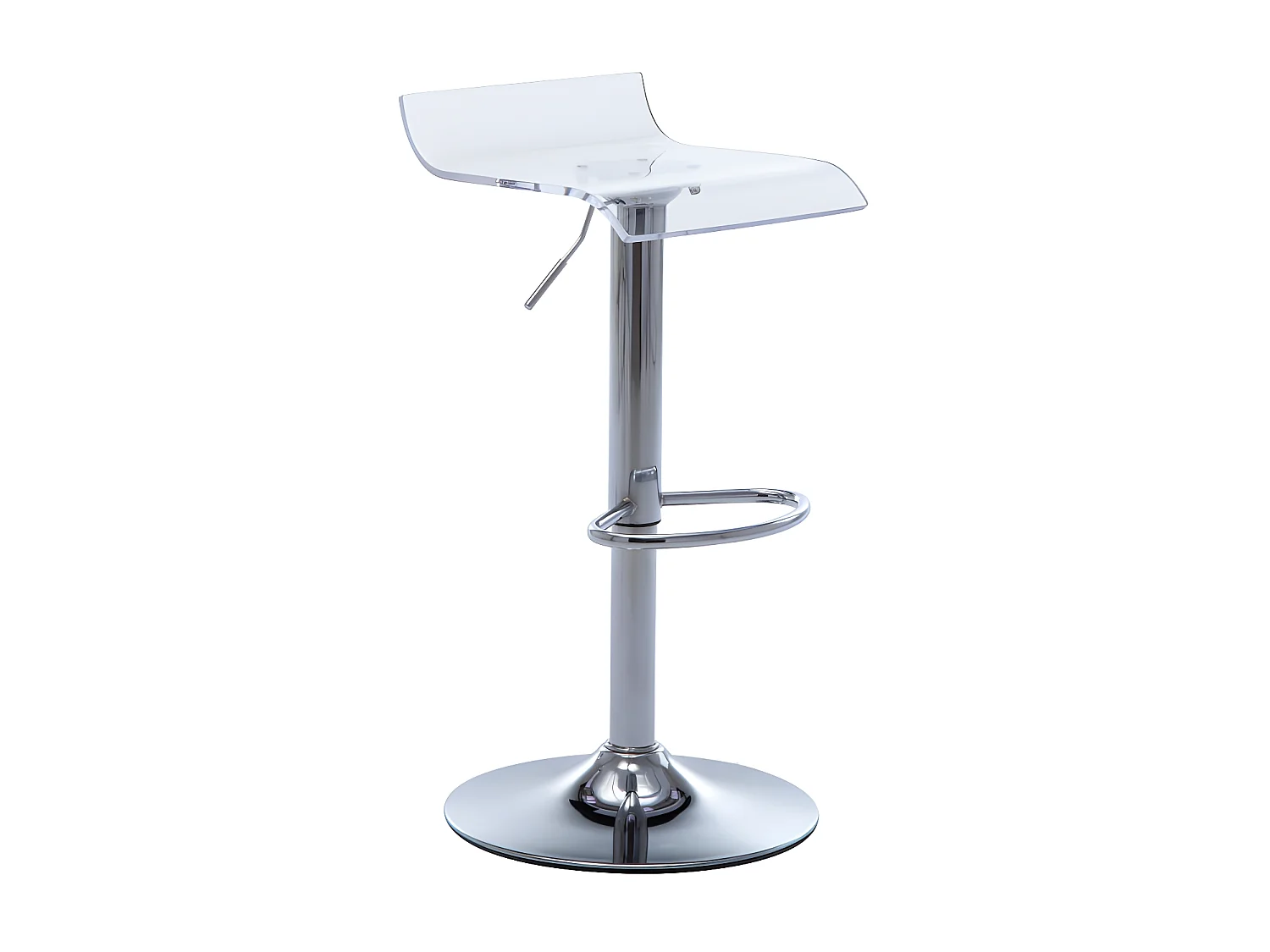 Lot på 2 tackpall barkstolar OLIVER - Akryl - Transparent